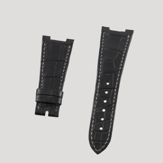 Patek Philippe Original Nautilus 25/18 mm Black Croco Band / Bracelet / Strap