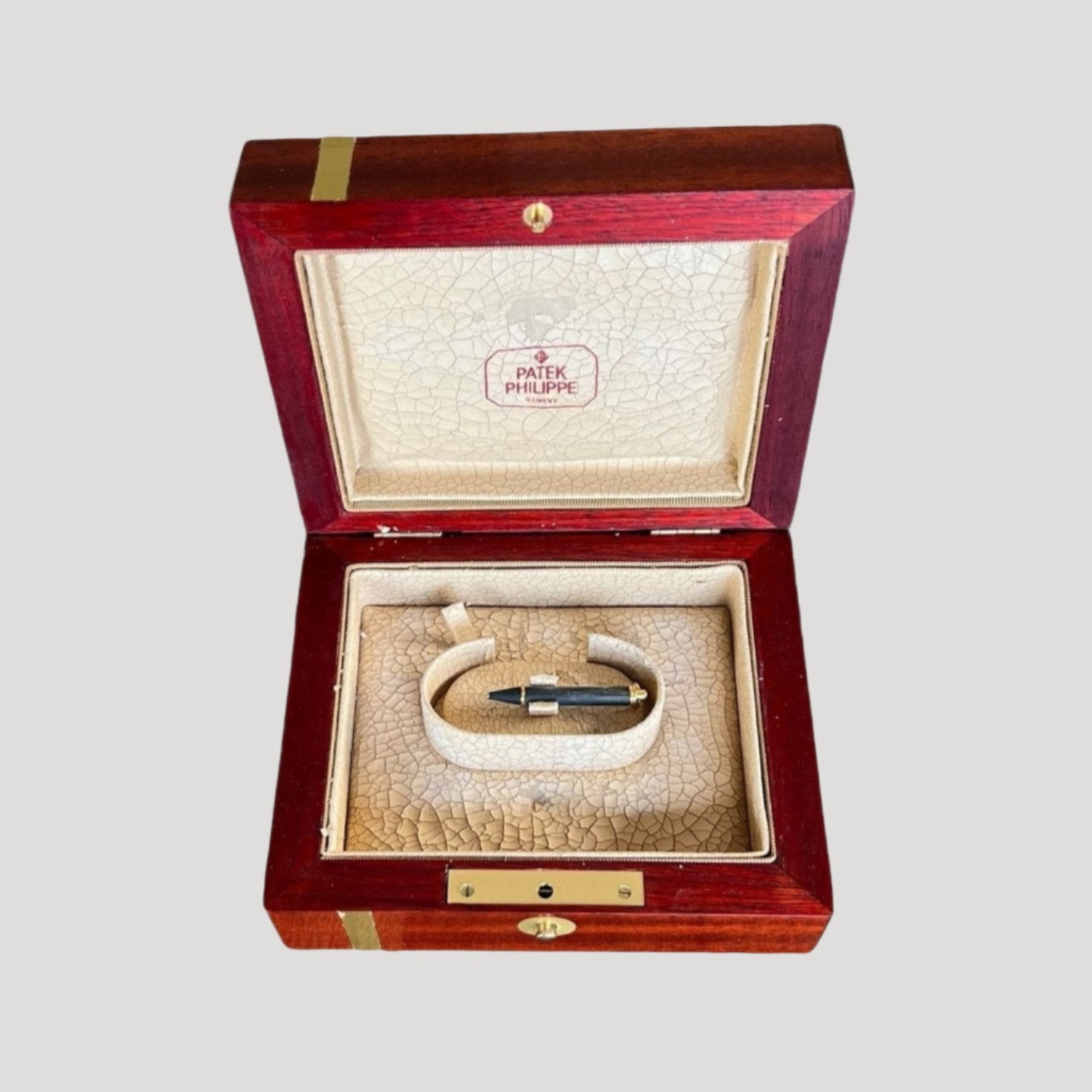 Patek Philippe Very Rare Vintage Pin & Grande Complication 2499 Box boîte / scatola / uhrenbox mahogany wood