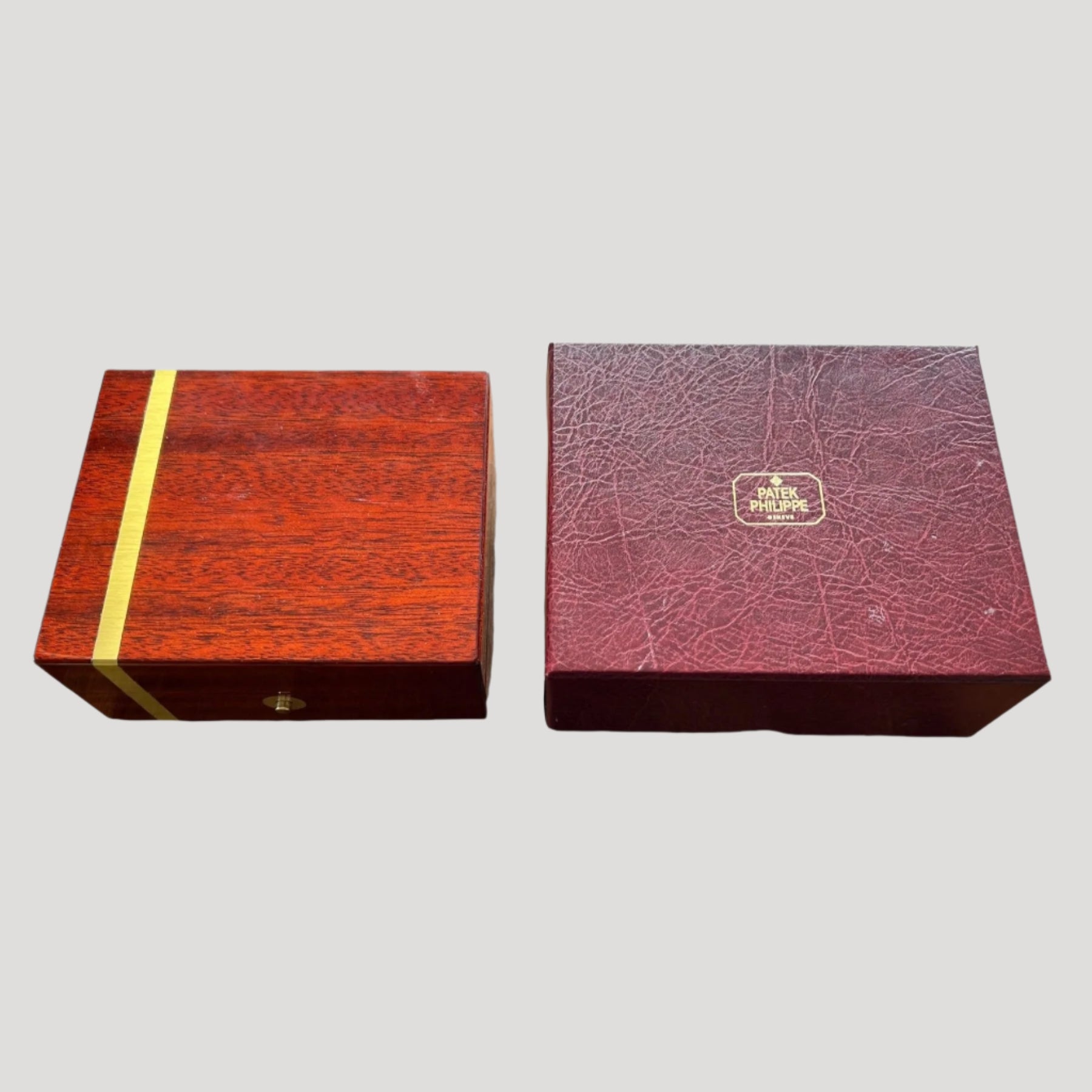 Patek Philippe Very Rare Vintage Pin & Grande Complication 2499 Box boîte / scatola / uhrenbox mahogany wood