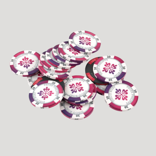 Patek Philippe set of 16 'Disco Boat' casino chips