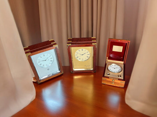Collection of 3 Patek Philippe Naviquartz Table clocks