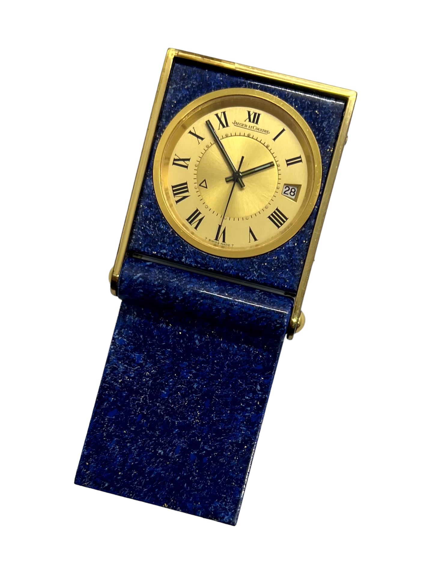 Jaeger-LeCoultre Lapis Lazuli Alarm Table Clock/ Horloge de table 1960'