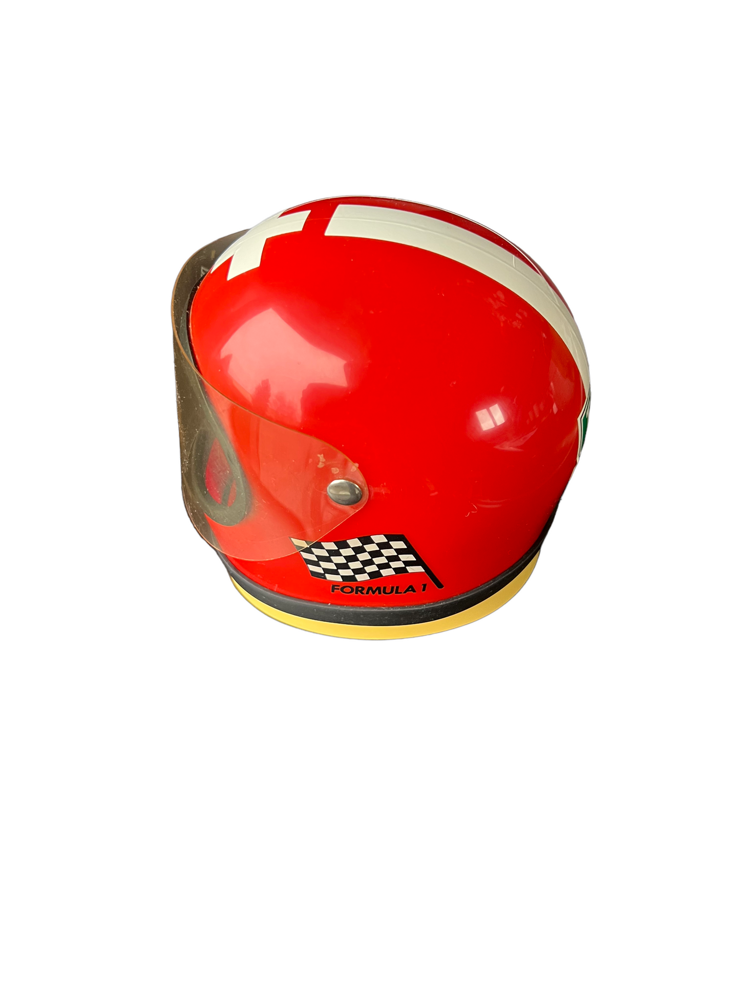 TAG Heuer Vintage F1 Helmet alarm Desk Clock Swiss Flag Type Rare, Unique 1980'