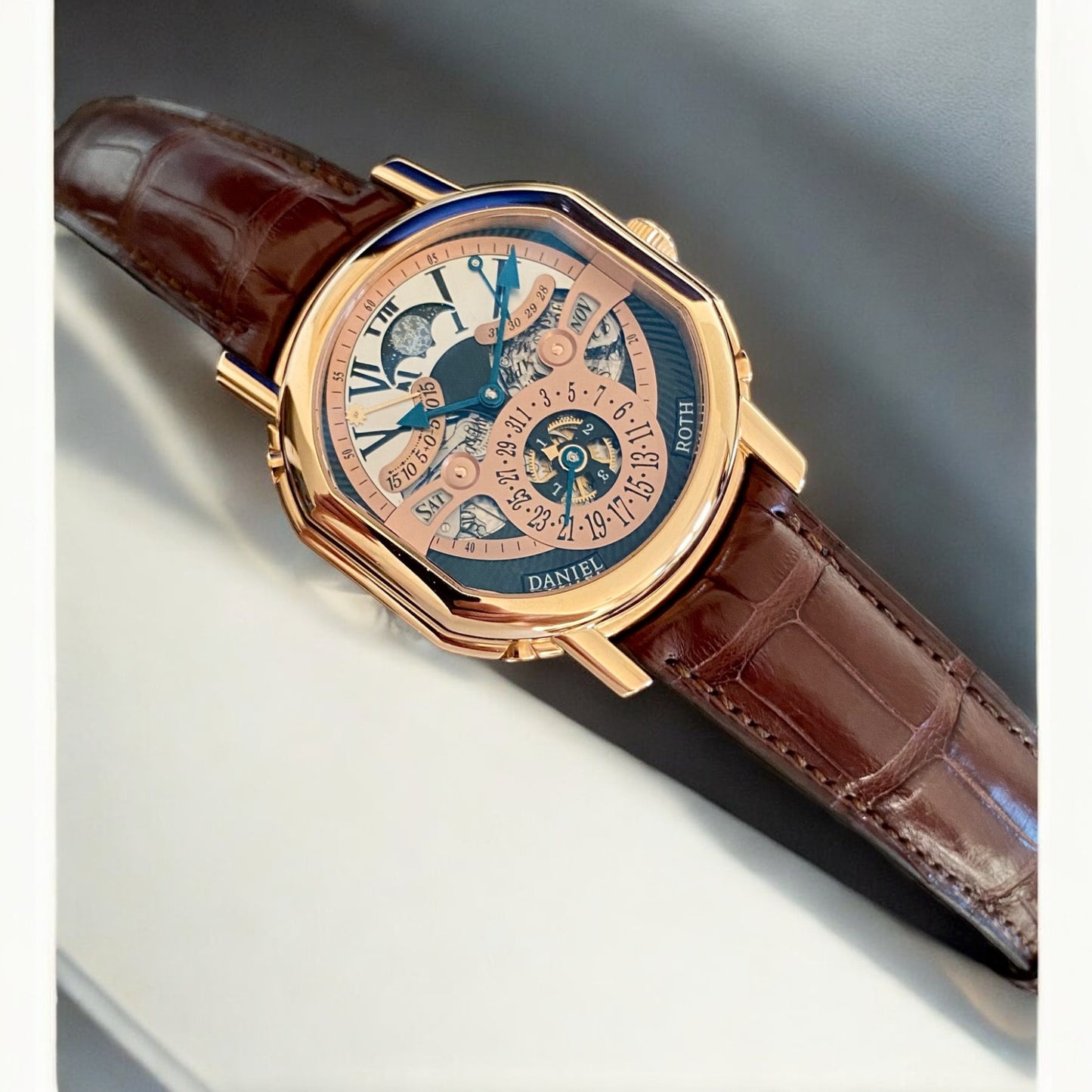 Daniel Roth Perpetual Calendar Retrograde 121.Y.40.720.CB.BO, New Full Set