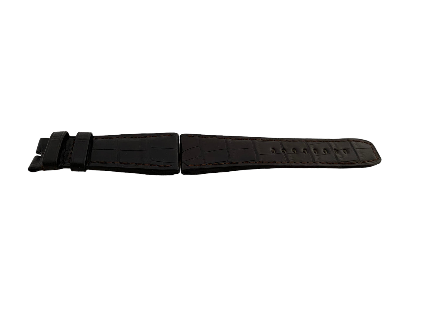 Raymond Weil New Black Croco Leather Bracelet/Band/Strap 28 mm