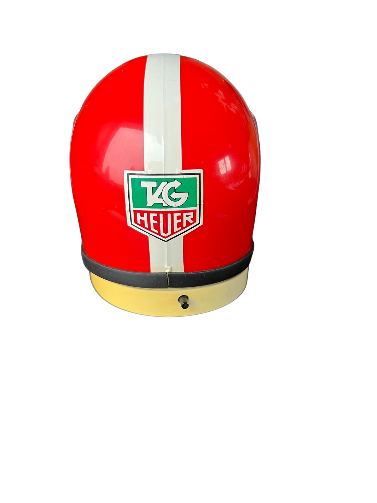 TAG Heuer Vintage F1 Helmet alarm Desk Clock Swiss Flag Type Rare, Unique 1980'