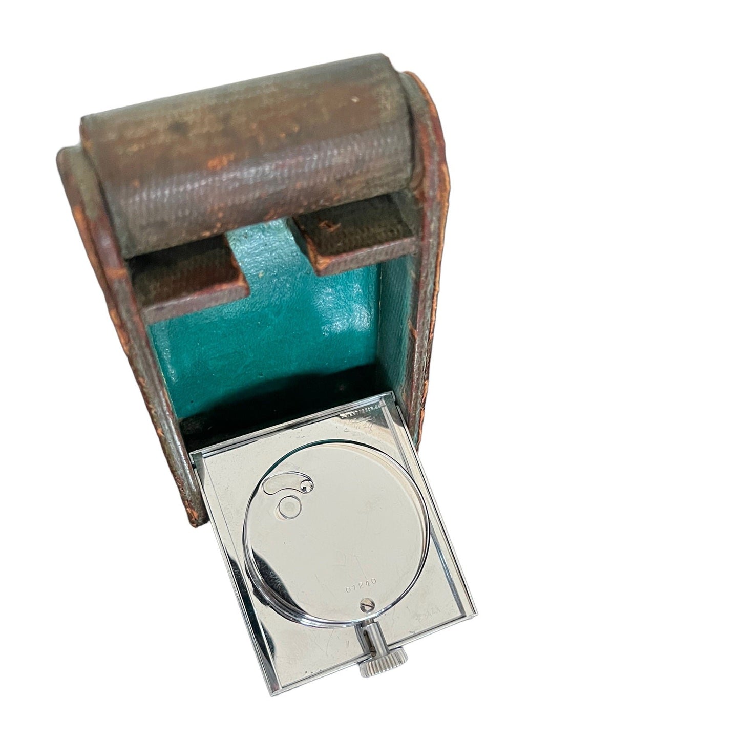 Jaeger-LeCoultre Ados double signed Jaeger and Kirby Beard & Co Vintage Table Clock/ Tischuhr/ Horloge 8 Days, Patina Dial 'Rare Collector'