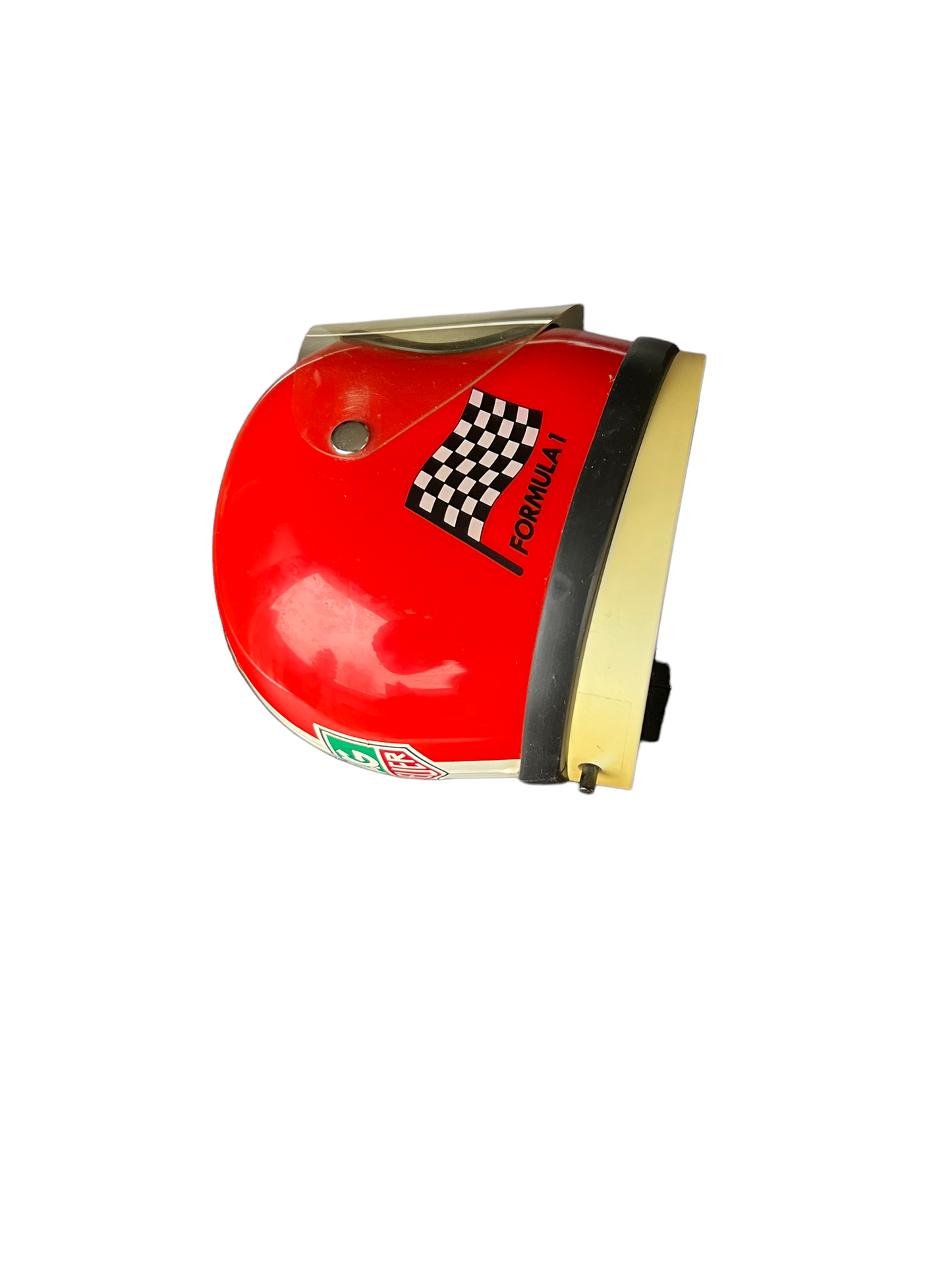 TAG Heuer Vintage F1 Helmet alarm Desk Clock Swiss Flag Type Rare, Unique 1980'