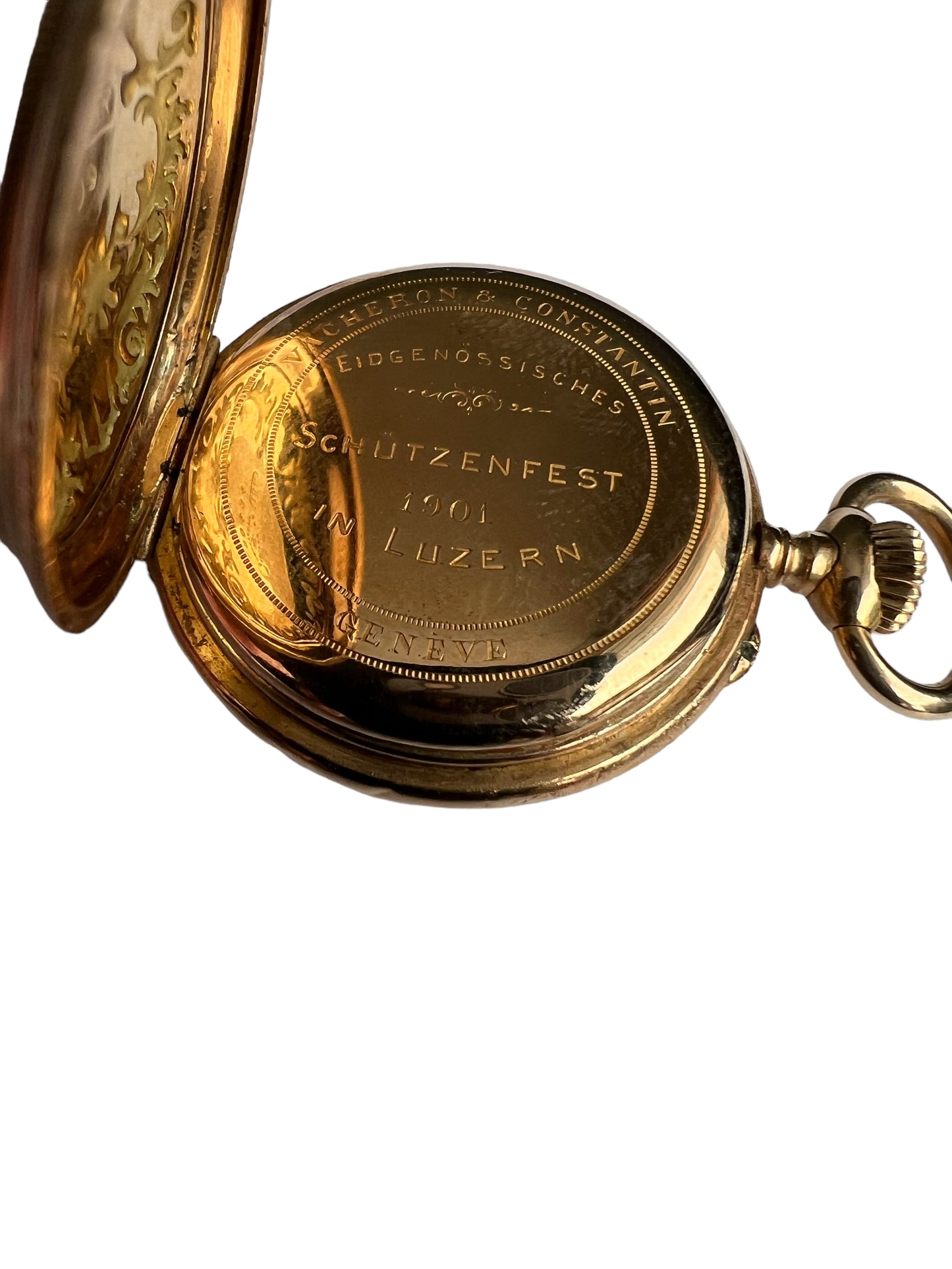 Vacheron Constantin 18k Gold Pendant & Pocket Watch Taschenuhr / Montre de poche Handpainted year 1901
