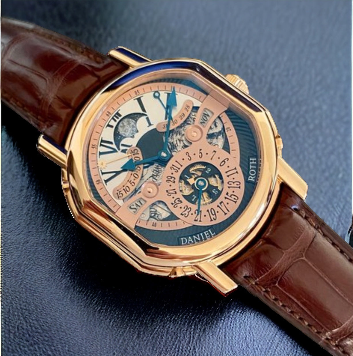 Daniel Roth Perpetual Calendar Retrograde 121.Y.40.720.CB.BO, New Full Set