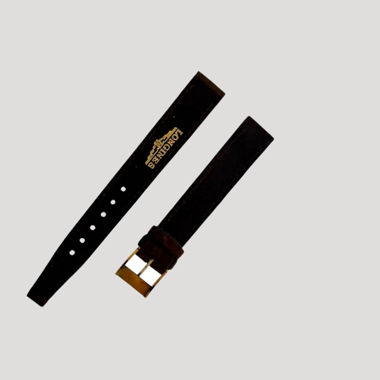 Longines Vintage Brown Leather Bracelet/ Band/ Strap 15 mm with buckle