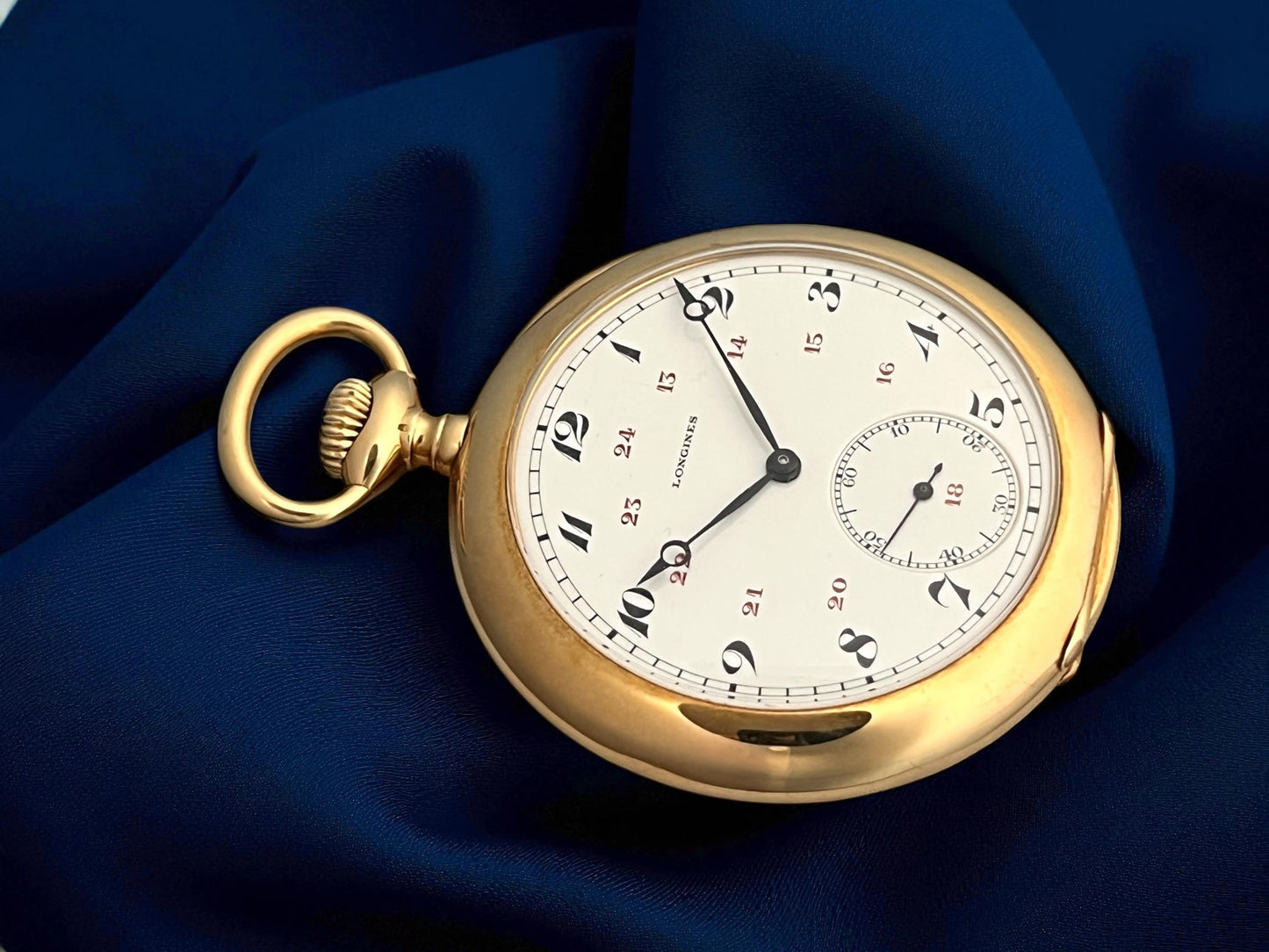 Longines Massive 18k Gold Pocket Watch 1919' Archives Extract