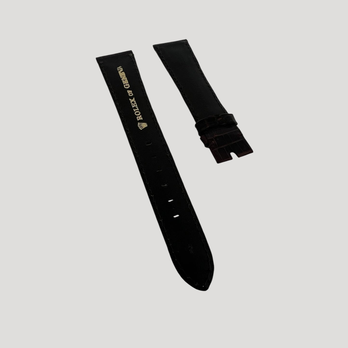 A fine Rolex brown croco vintage band for an important Rolex vintage watch