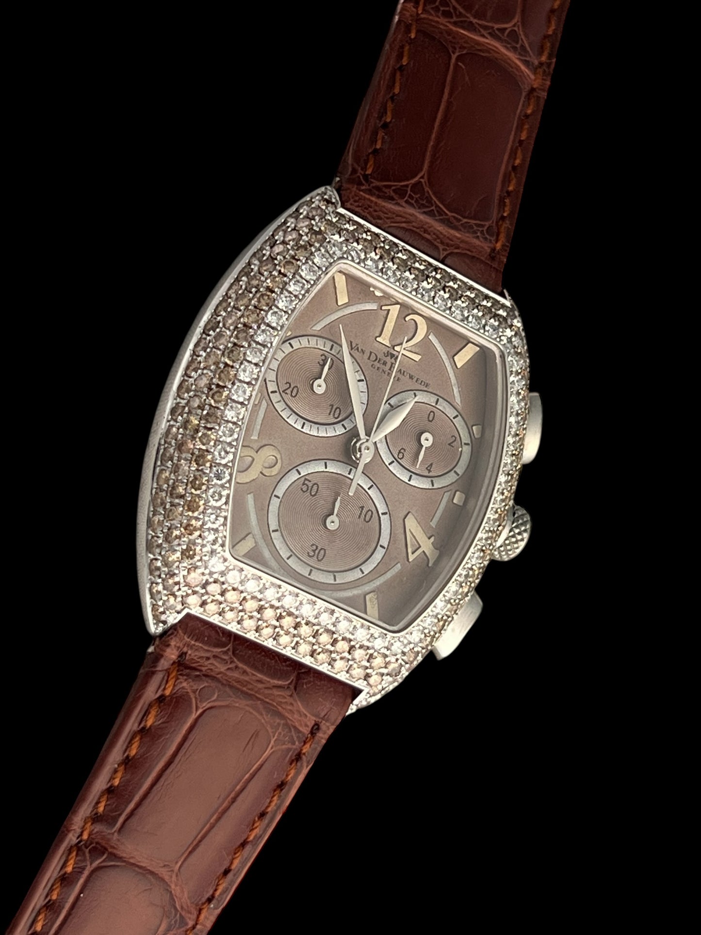 Van Der Bauwede Genève silver full diamonds Discontinued New Full Set
