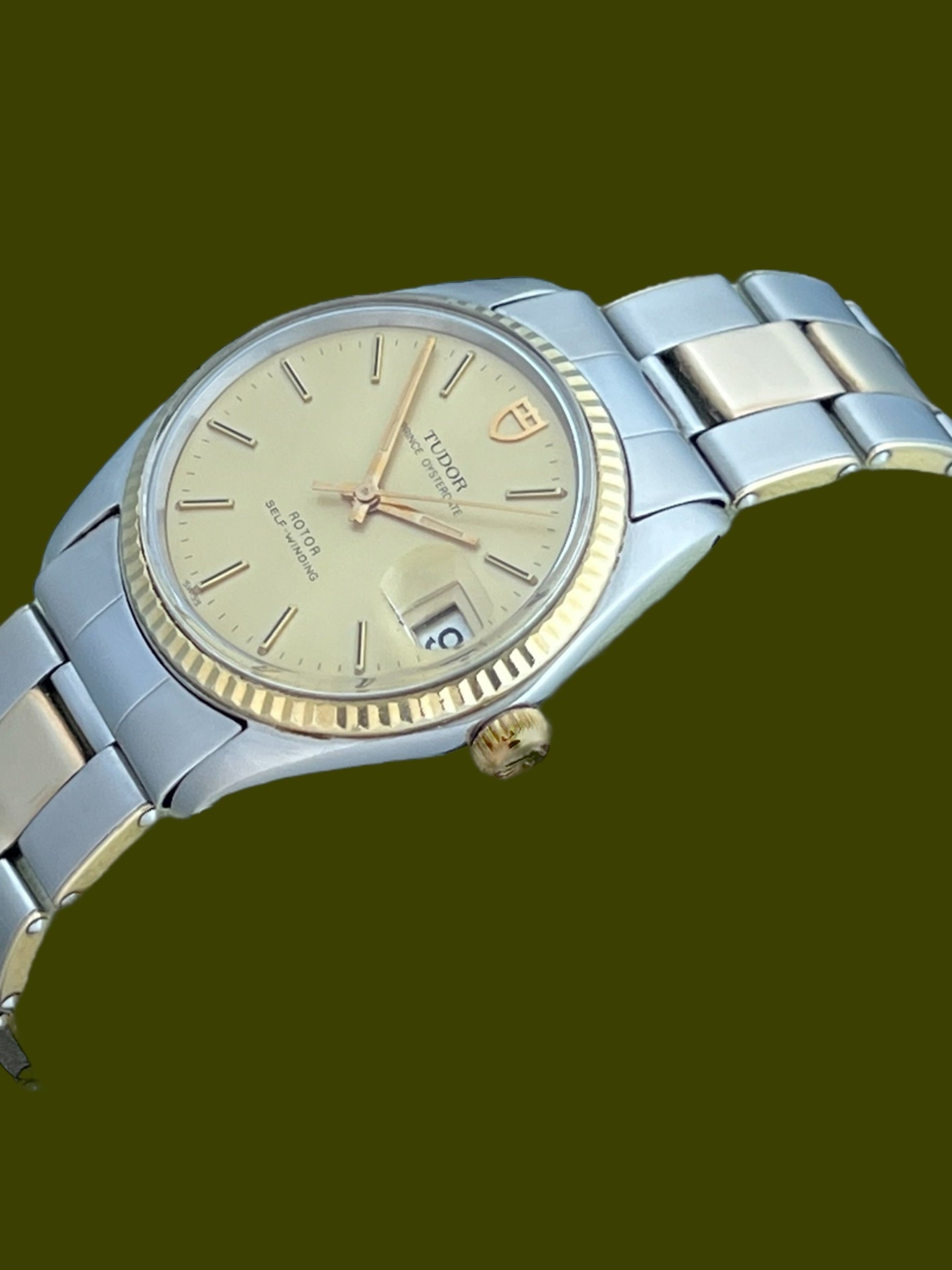 Tudor Prince Oysterdate Rare Rivet Rolex two tone vintage Ref. 90733