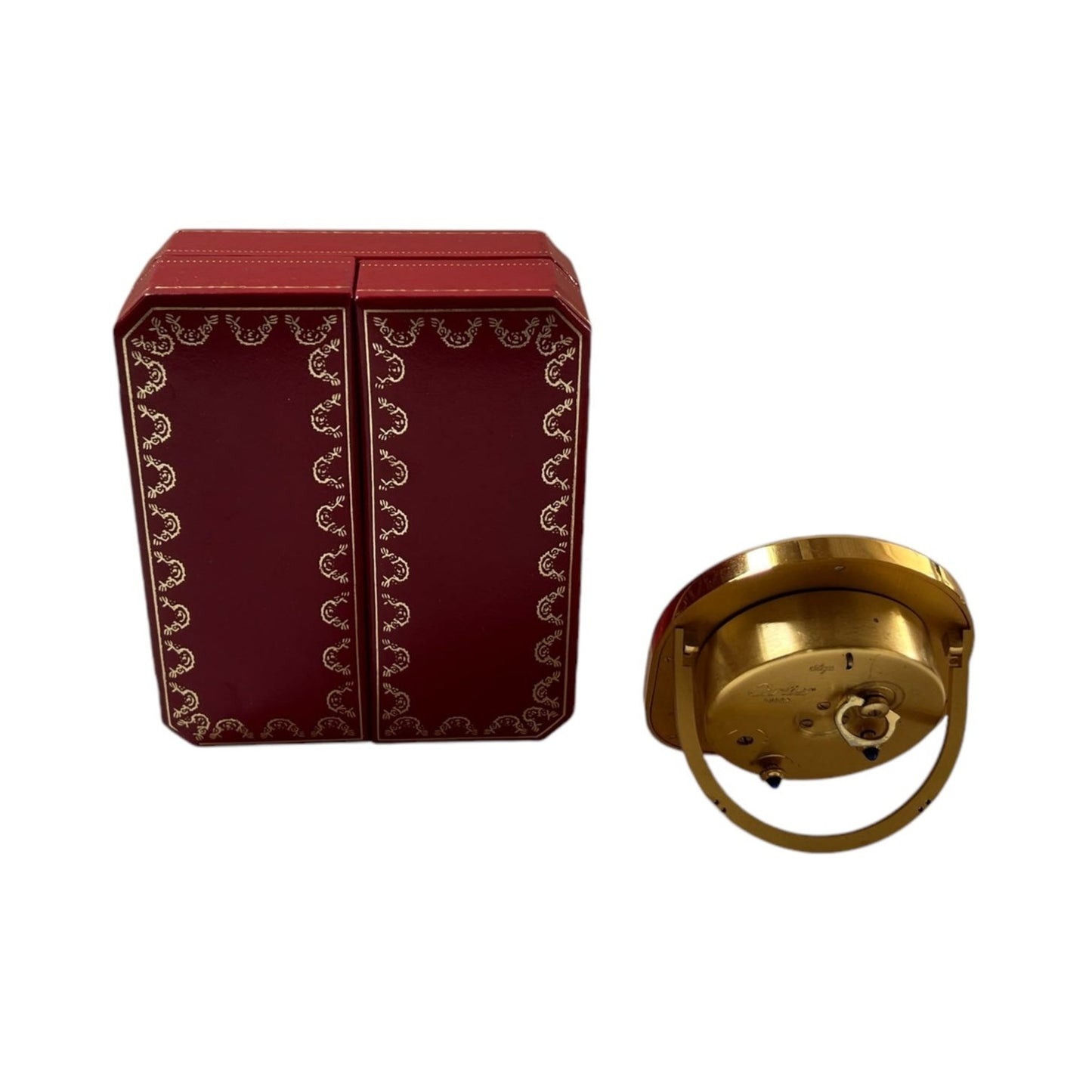 Cartier Alarm Table Clock/ Pendulette with its original Cartier box
