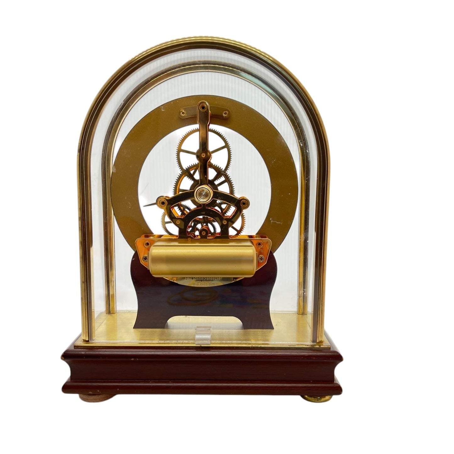 Bucherer Skeleton Table Clock /Horloge de table/Tischuhr Rare ca 1980