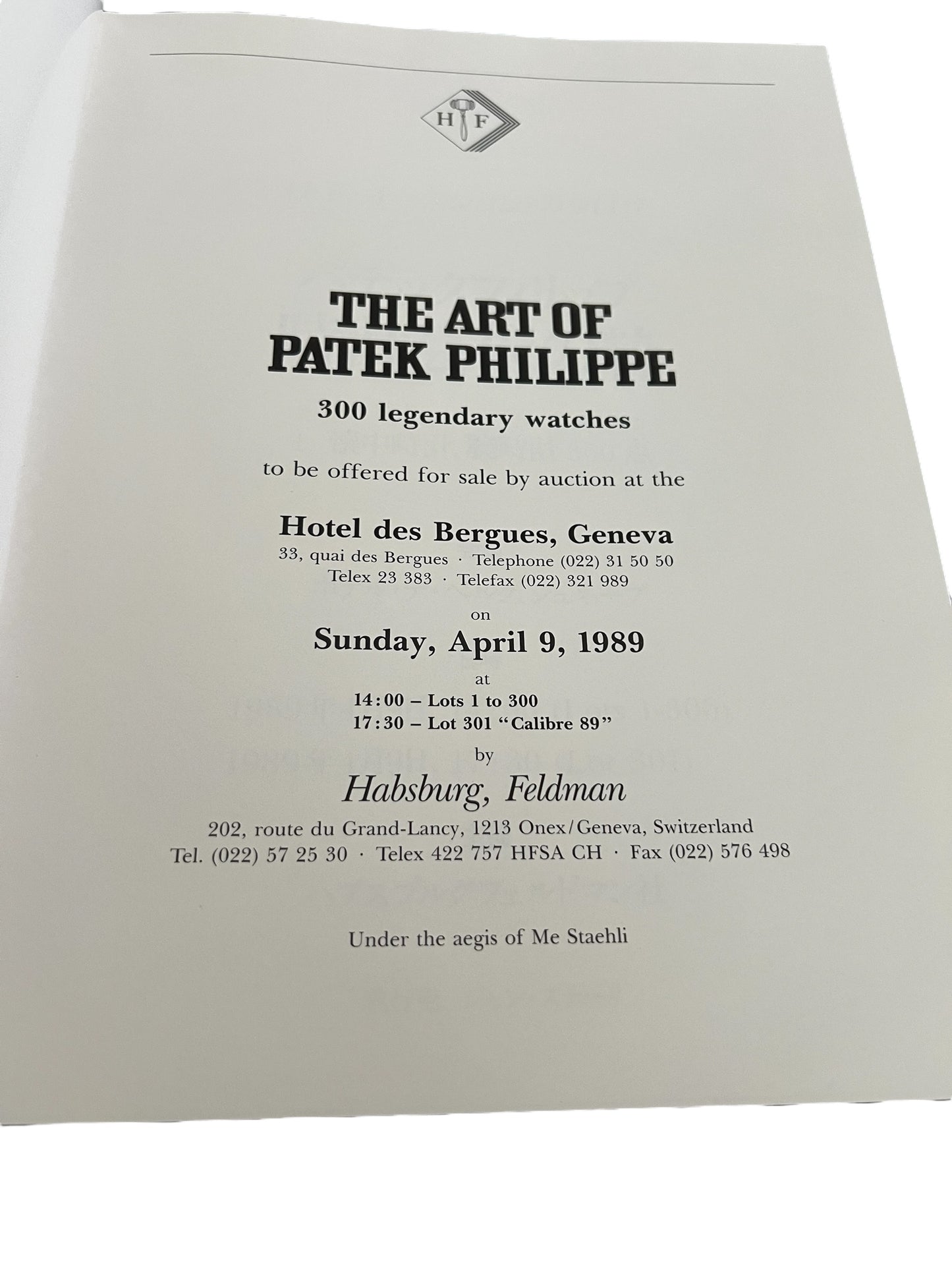 Patek Philippe Book The Art of Patek Philippe Caliber 89 English & Japanese 1989 Rare