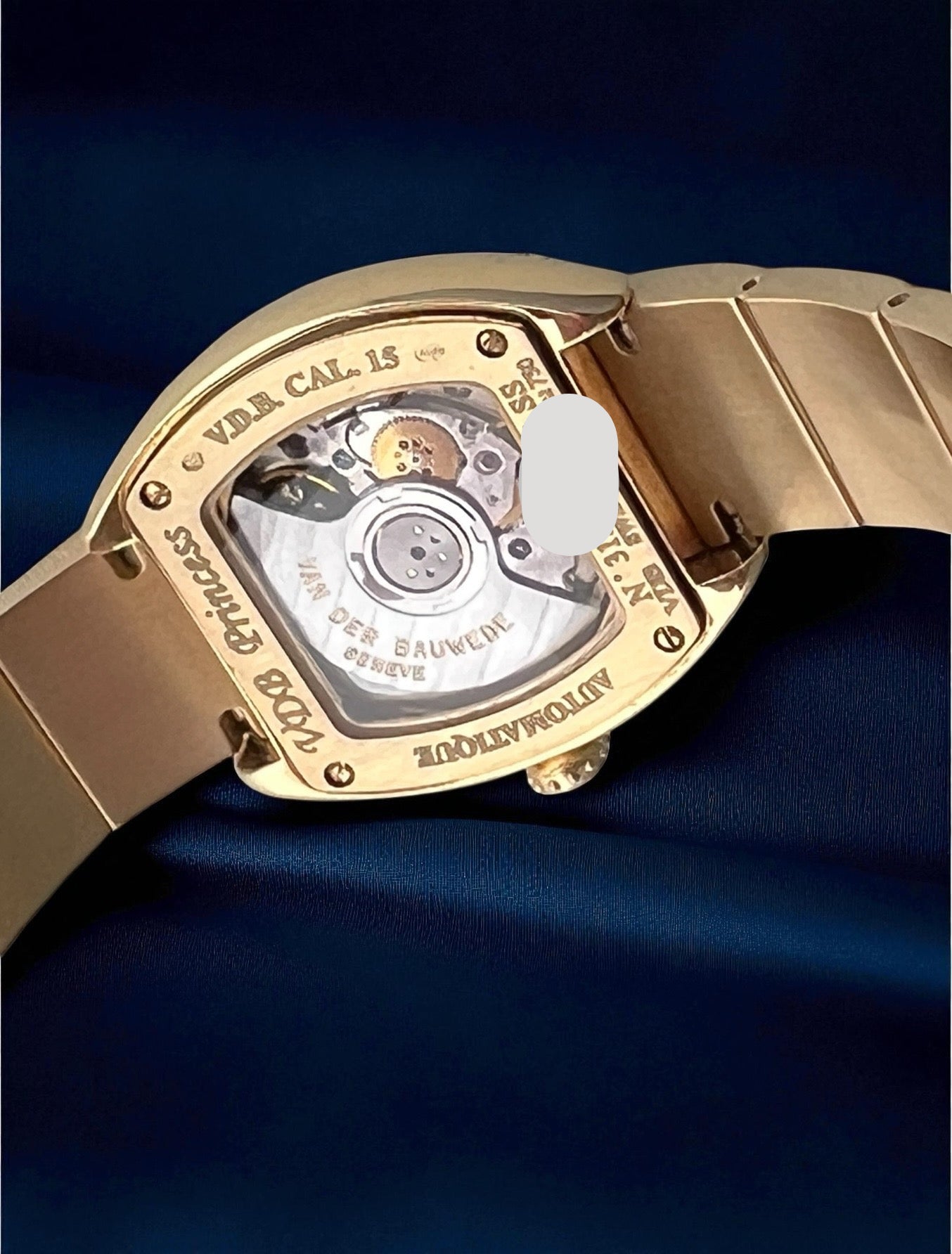 Fine & Rare Van Der Bauwede Genève 'Princess' 18k Gold full diamonds Automatic
