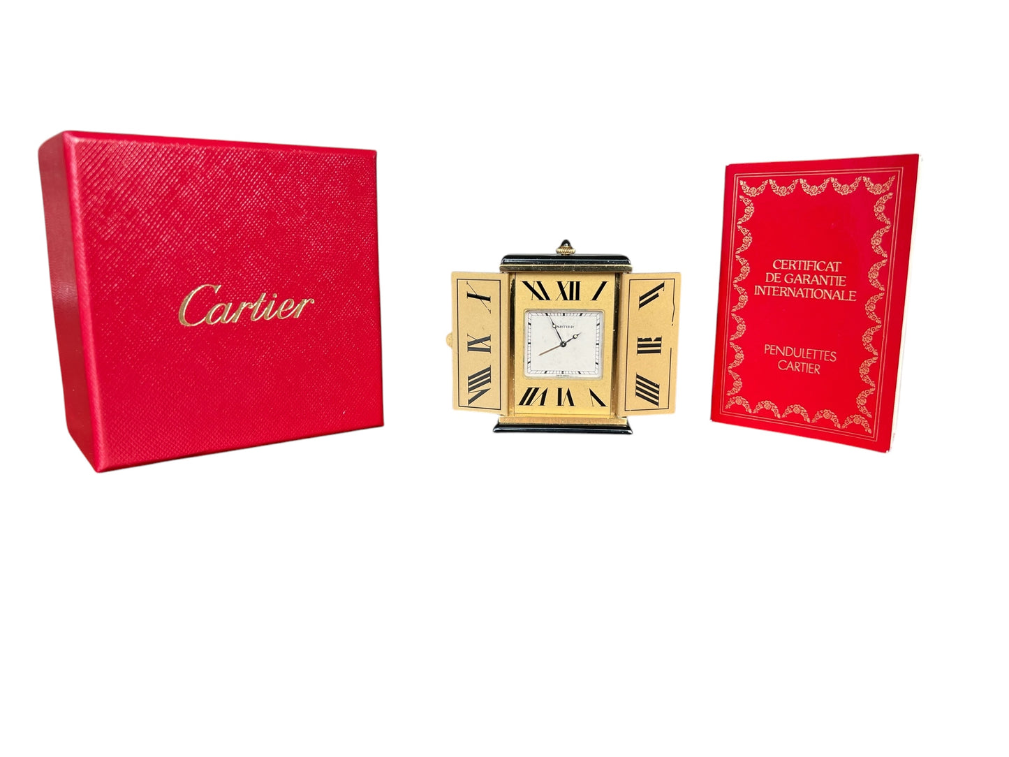 Cartier Rare Desk Clock with Cartier certificate and box