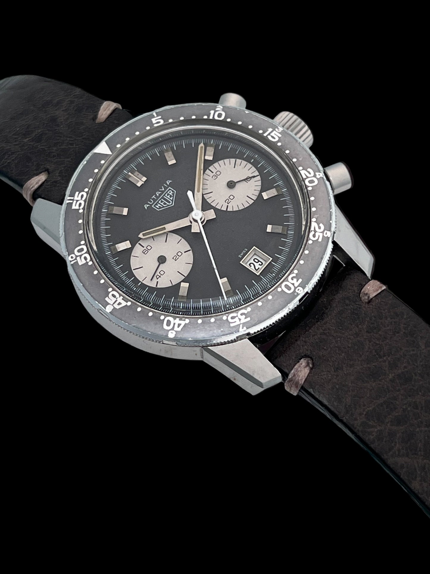 Vintage Heuer Autavia Chronograph Inverse Panda Dial Ref.7863