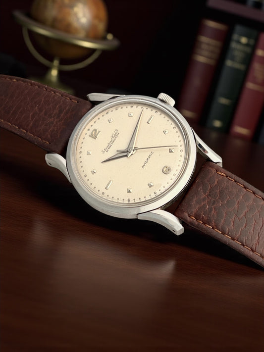 IWC Vintage Twisted Fancy Lugs, Rare Relief Pyramids Markers