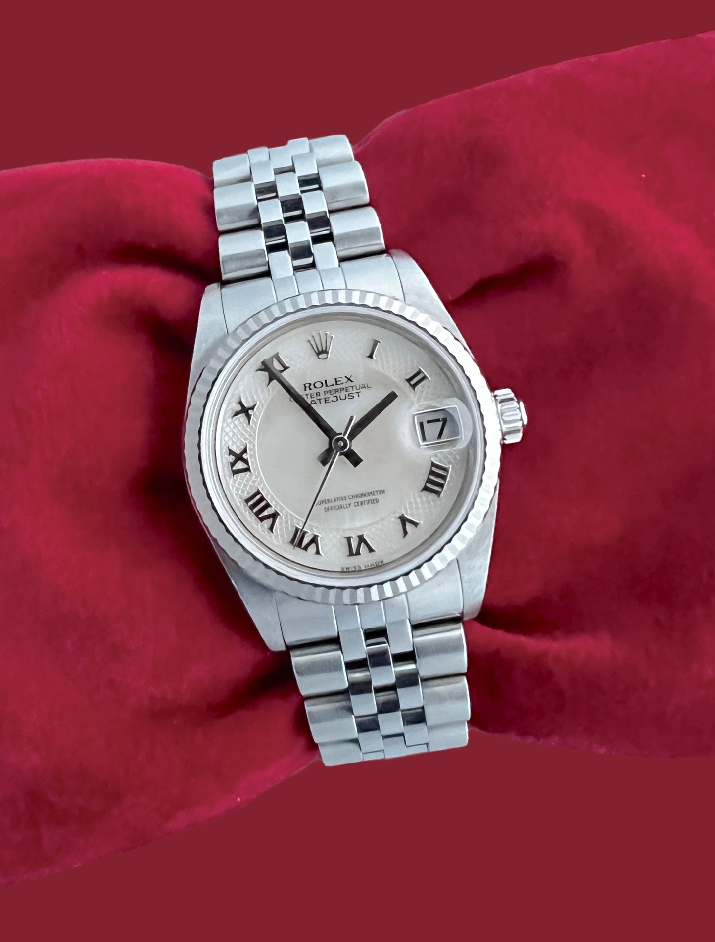 Rolex Datejust Mother of Pearl Dial & 18k White Gold Fluted Bezel Ref. 78274  Full Set