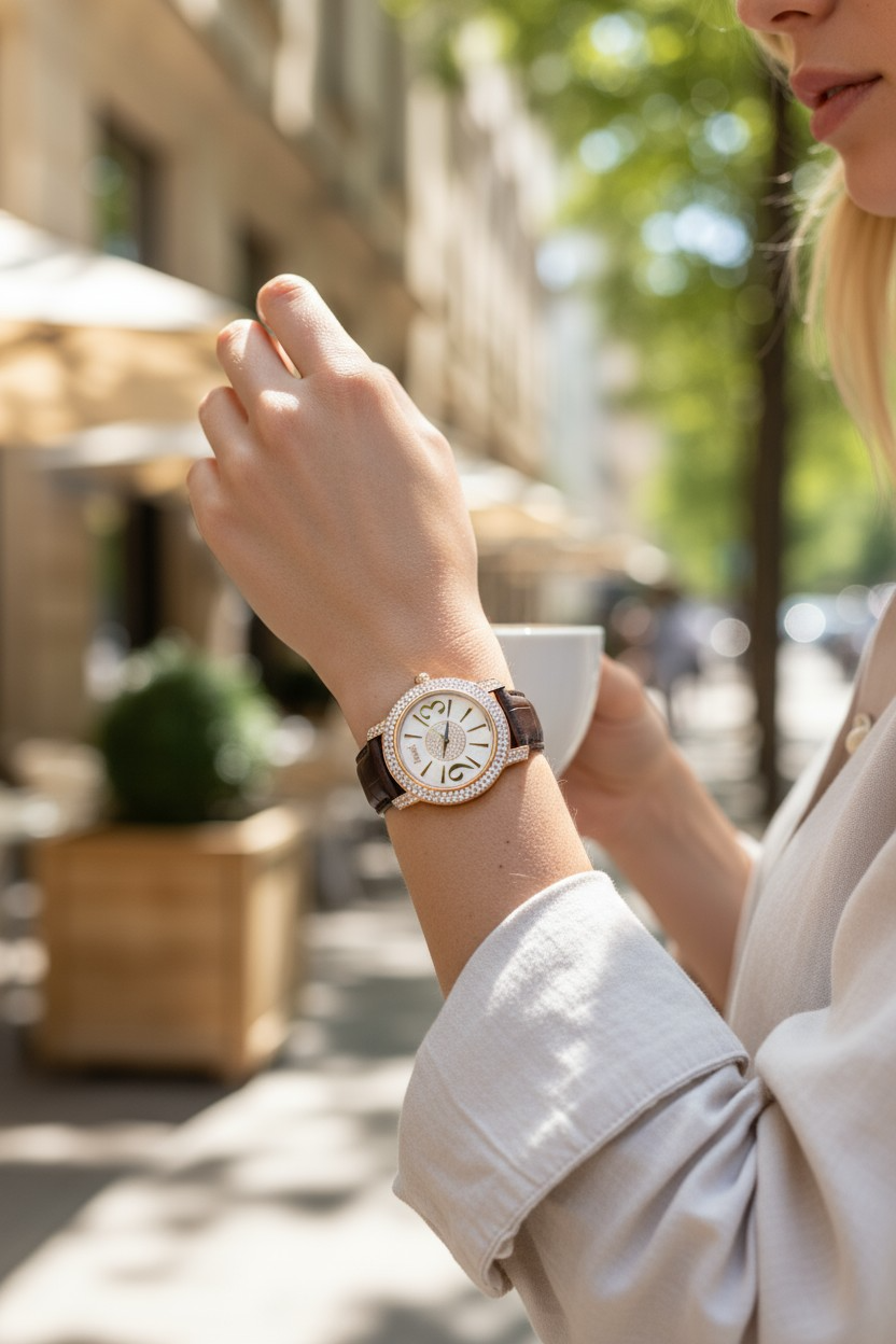 Piaget 18k Rose Gold Limelight Gala paved with diamonds Full Set New