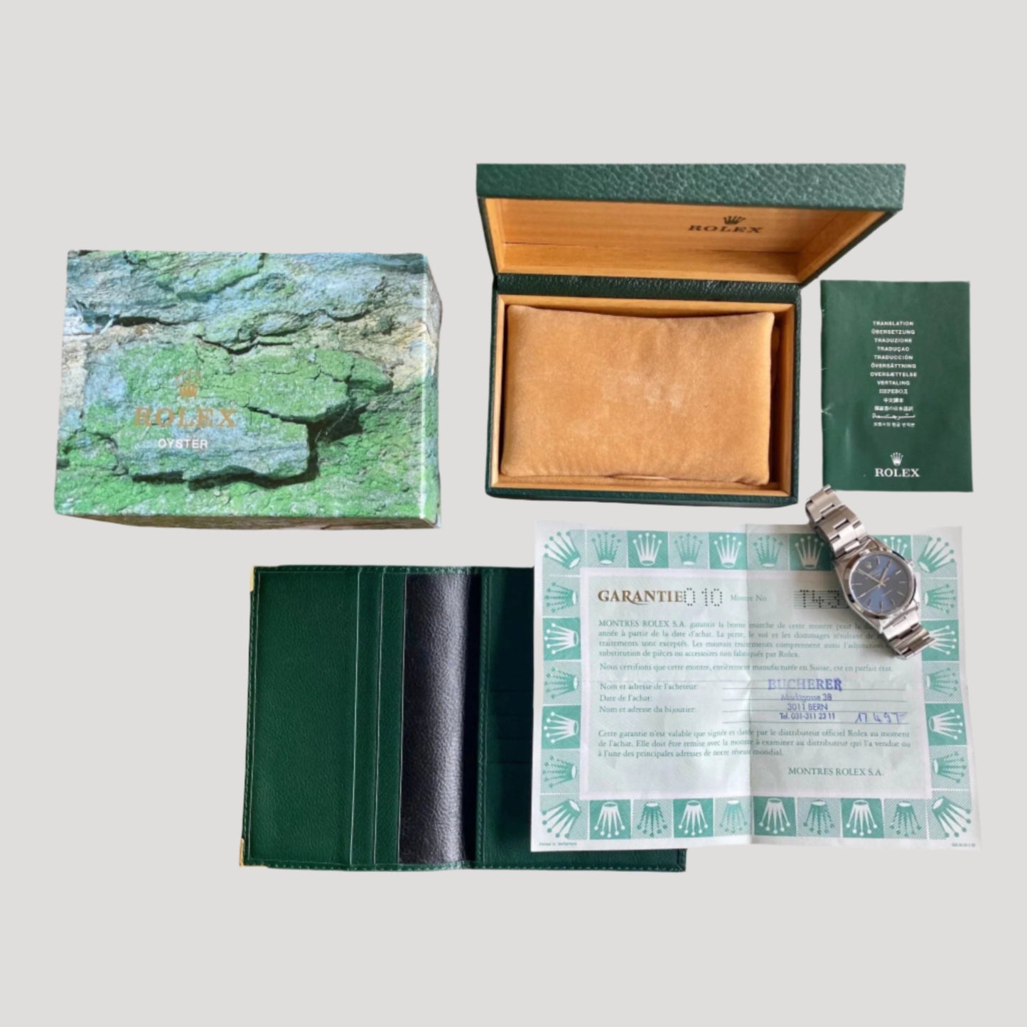 ROLEX Air-king 14000 Blue Dial Full Set