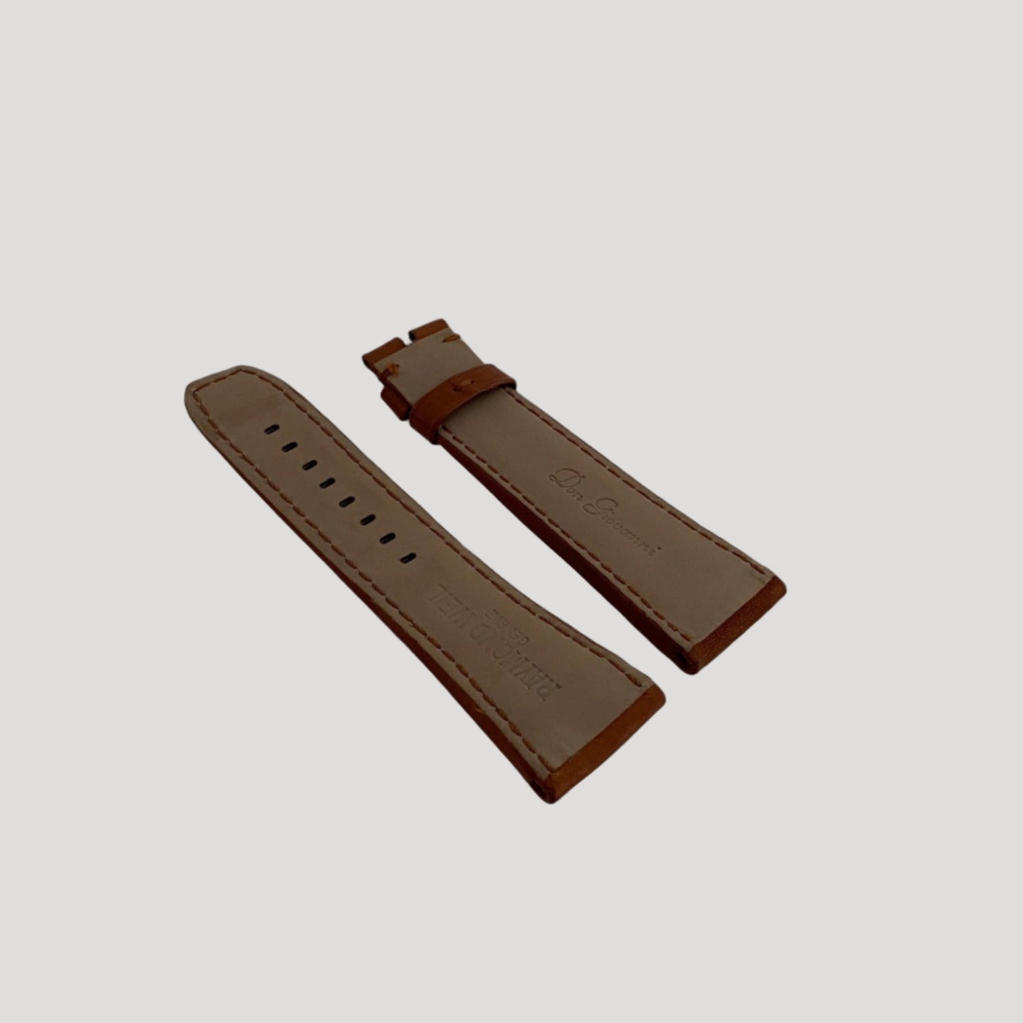 Raymond Weil New Brown Leather Bracelet/Band/Strap 28 mm