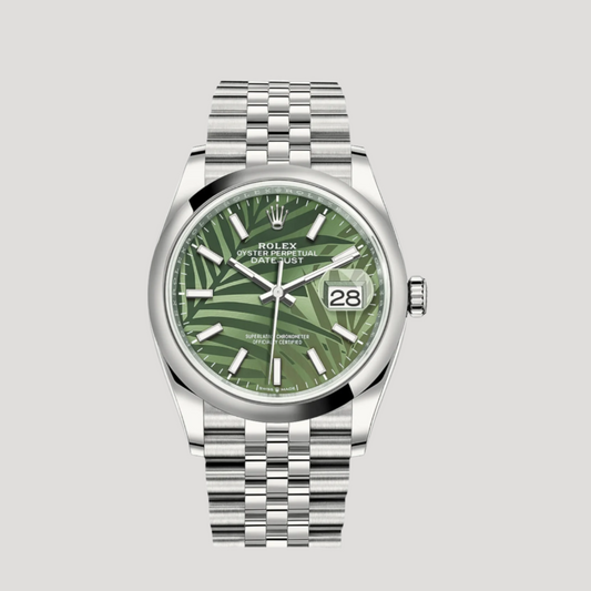 Rolex Datejust Ref.126200 Palm Green Dial, Rolex, Palm, 126200 P, 24Tme, chrono24, luxury timepiece watch, swiss watch