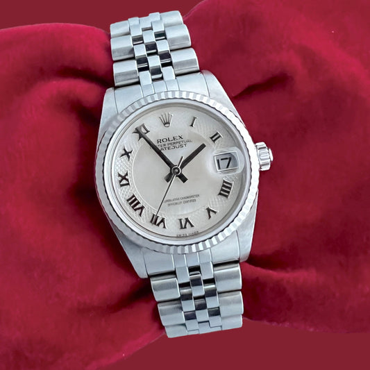 Rolex Datejust Mother of Pearl Dial & 18k White Gold Fluted Bezel Ref. 78274  Full Set