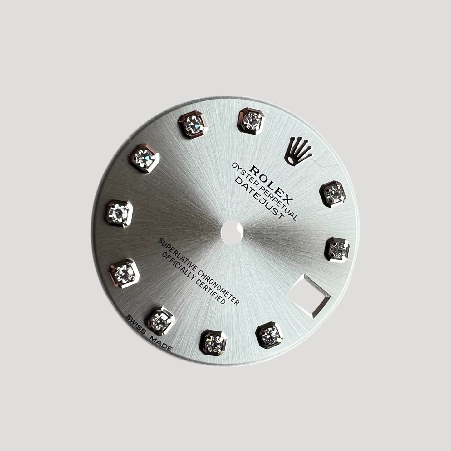 Rolex New Datejust Silver Dial Cadran Zifferblatt with diamonds