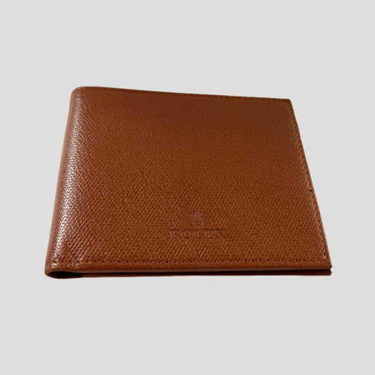 Rolex Fine Brown Leather Wallet