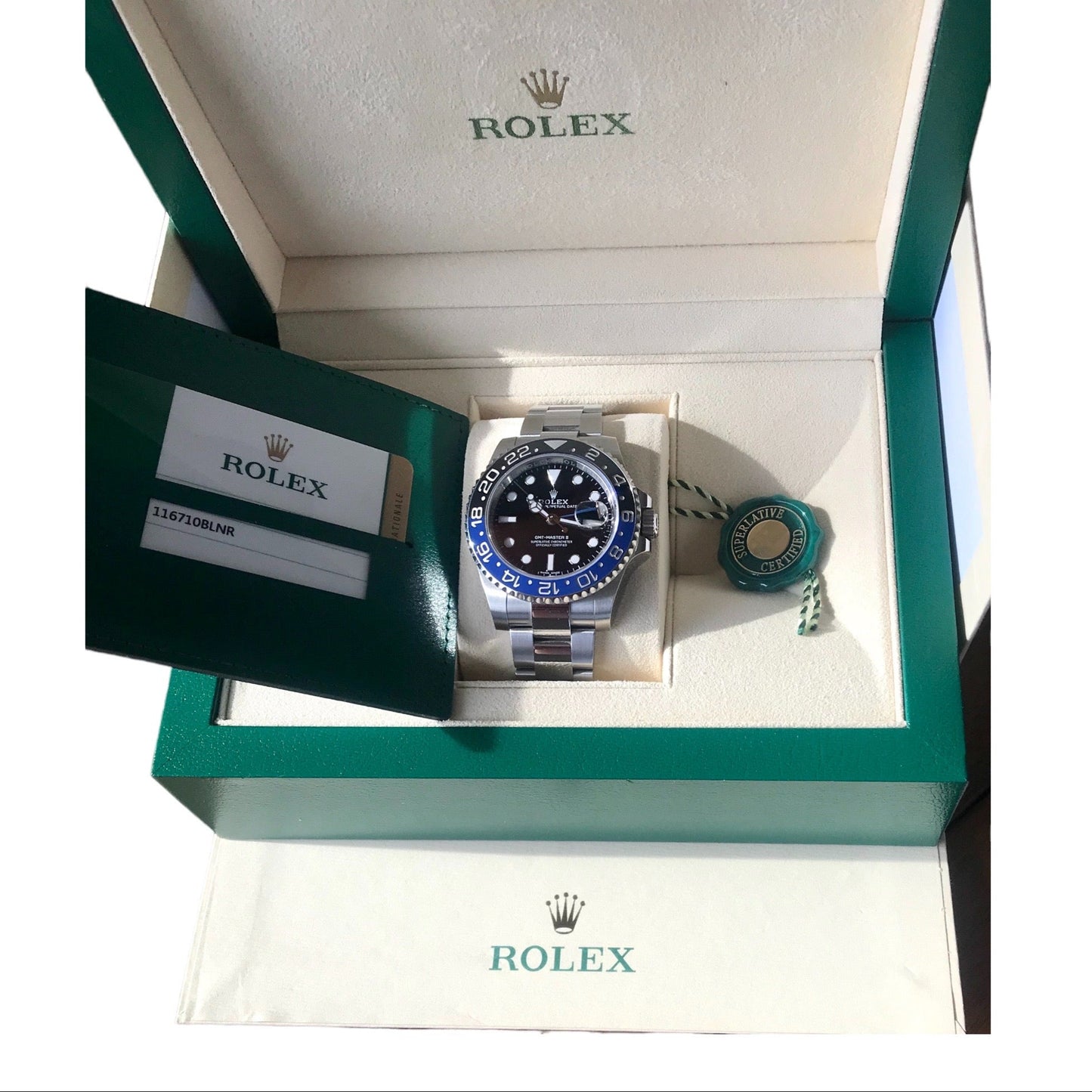Rolex GMT 'Batman' Reference 116710BLNR Full Set