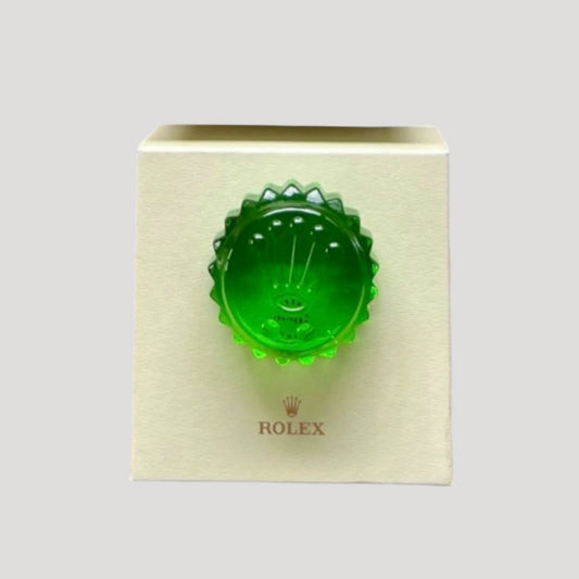 Rolex NOS Rare Oyster 'green crystal Basel 2006 Paperweight Presse Papier