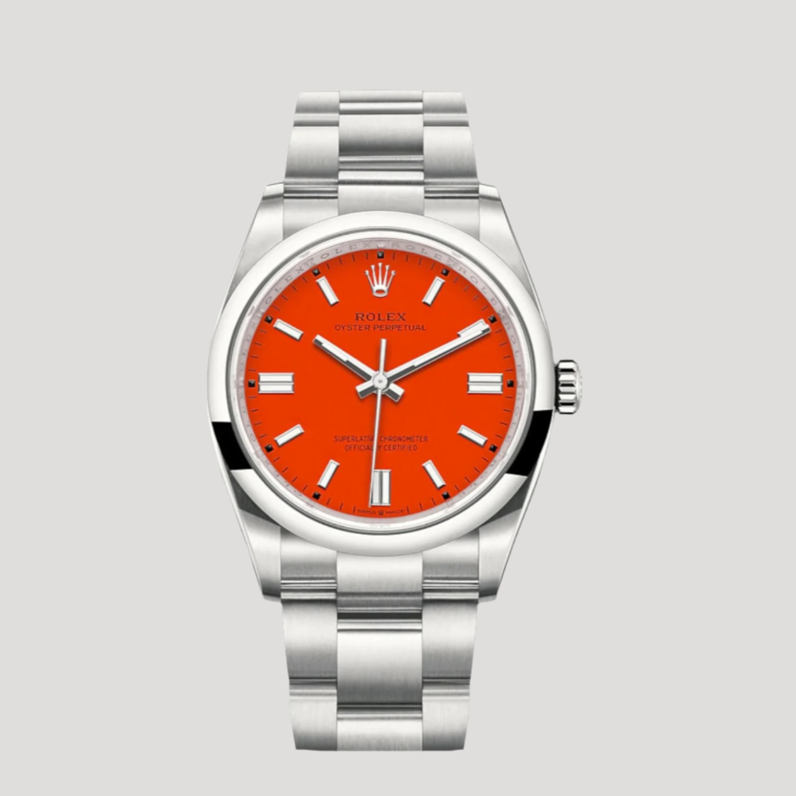 Rolex Oyster Perpetual 36mm Coral dial Ref. 126000, 24Time, chrono24, Rolex,, luxury watch