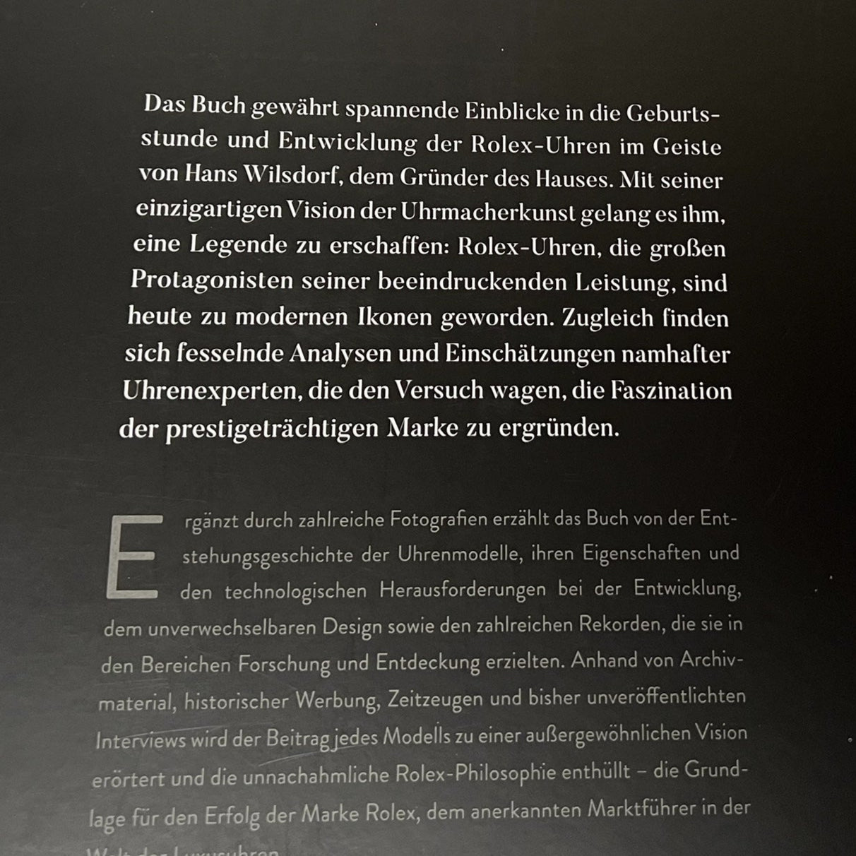 Rolex Philosophie Book by Maria Cappelletti