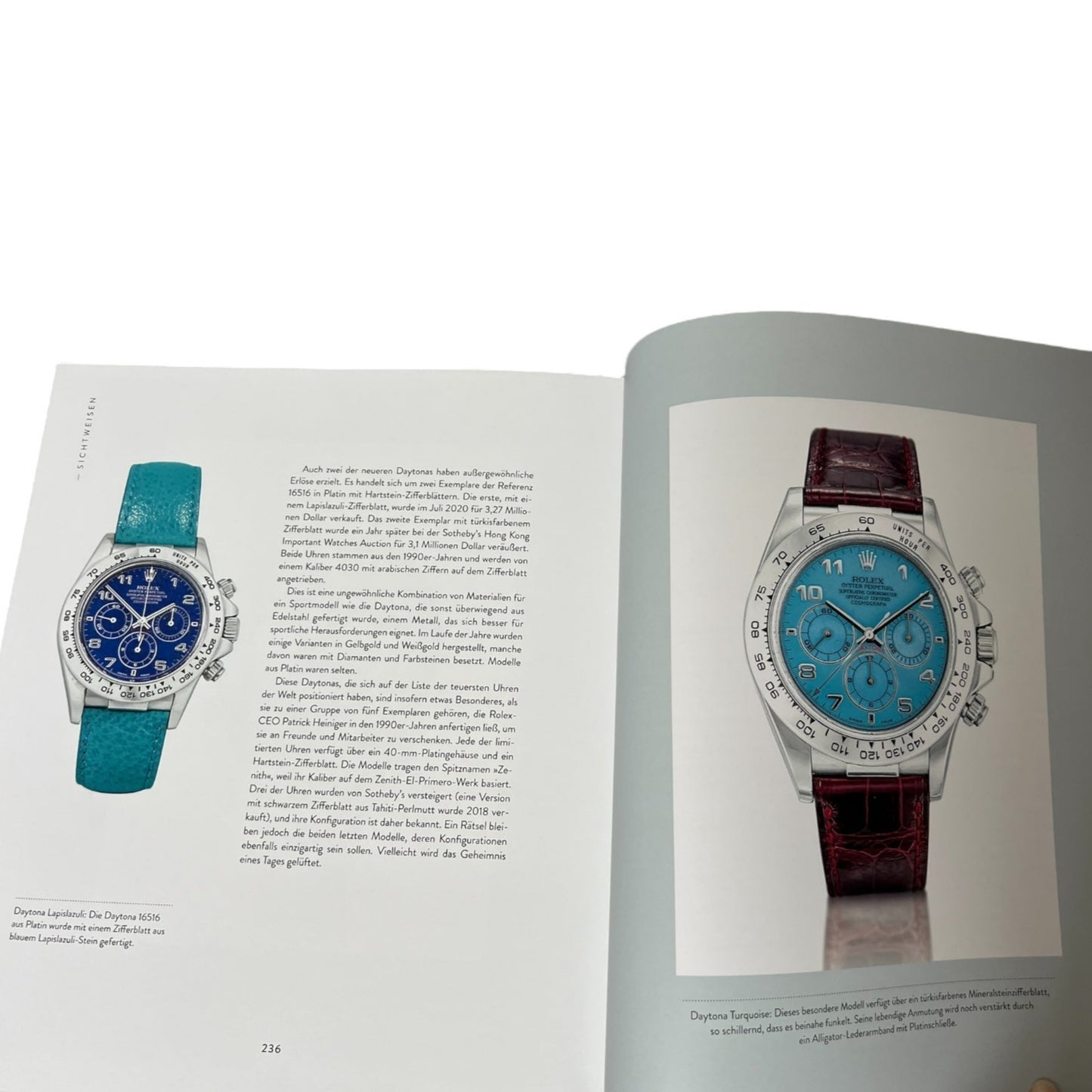Rolex Philosophie Book by Maria Cappelletti, daytona beach