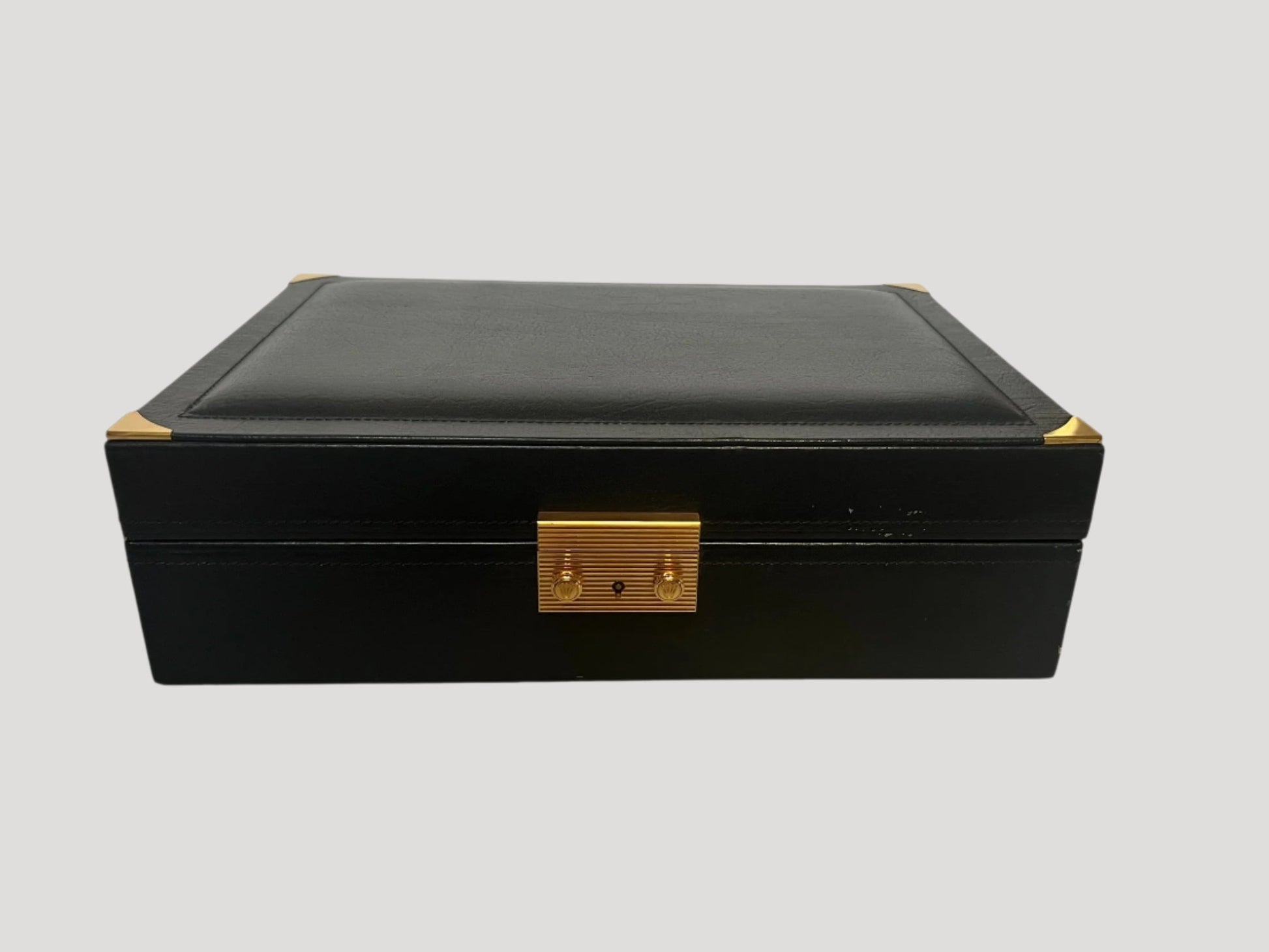 Rolex Rare Large Vintage Leather Box / Boîte /Schachtel/ Scatola