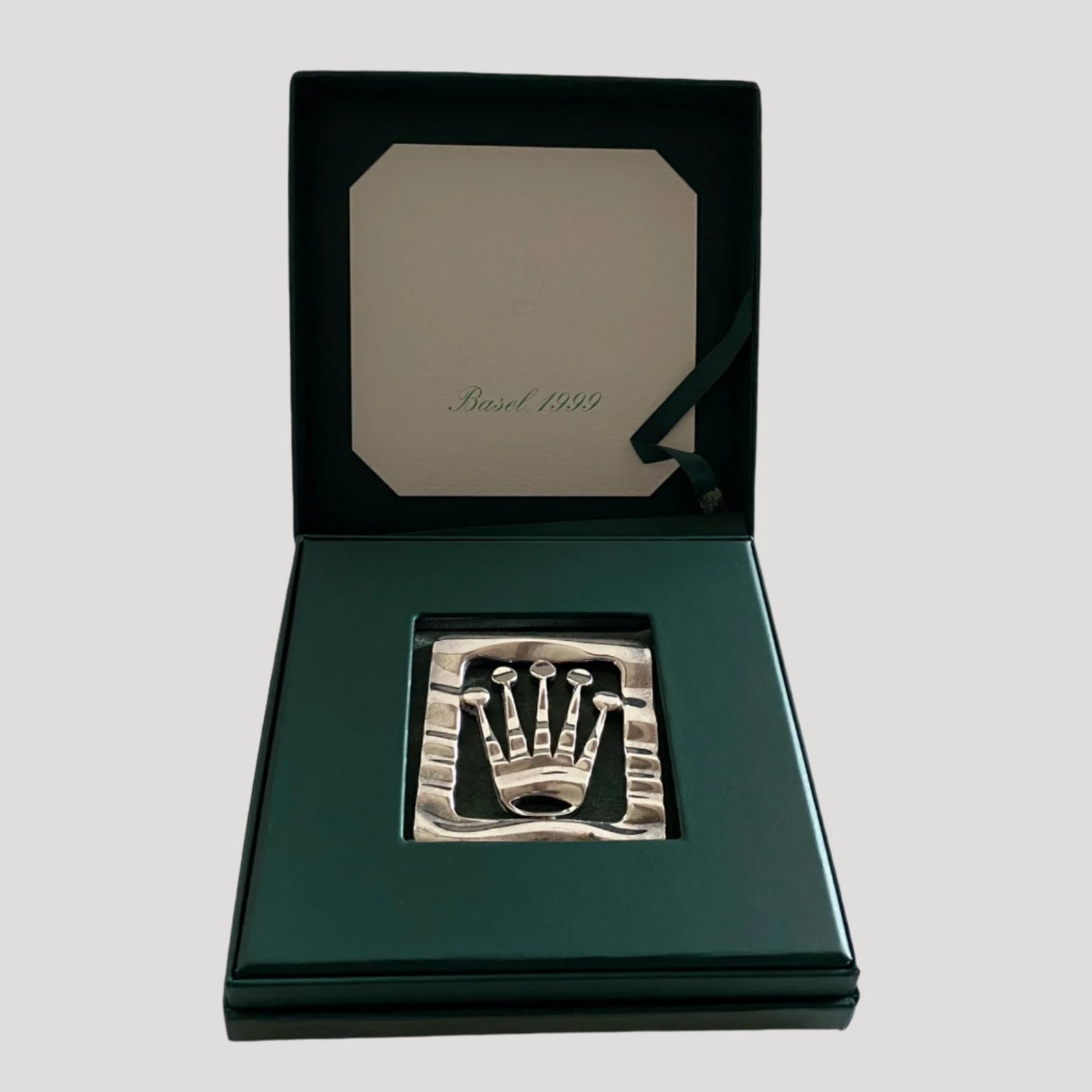 Rolex Rare paperweight presse papier Papierpress Collector' in its original box Basel 1999