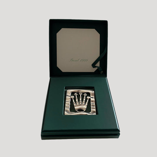 Rolex Rare paperweight presse papier Papierpress Collector' in its original box Basel 1999