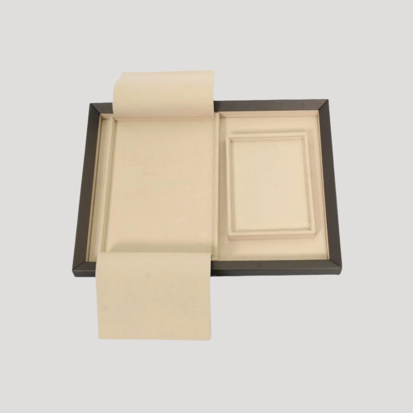 Rolex Wood & suede leather Watch Presentation Tray Display/
