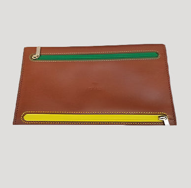Rolex brown large leather wallet