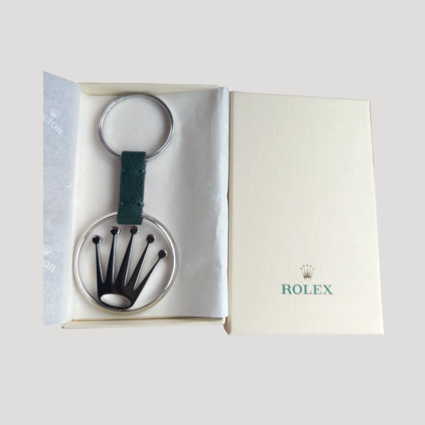 Rolex Oversized Crown Green Key Ring Holder i