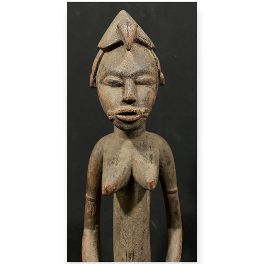 Senufo Ivory Coast Sitting Figure Sculpture, XIX century Rare fine art