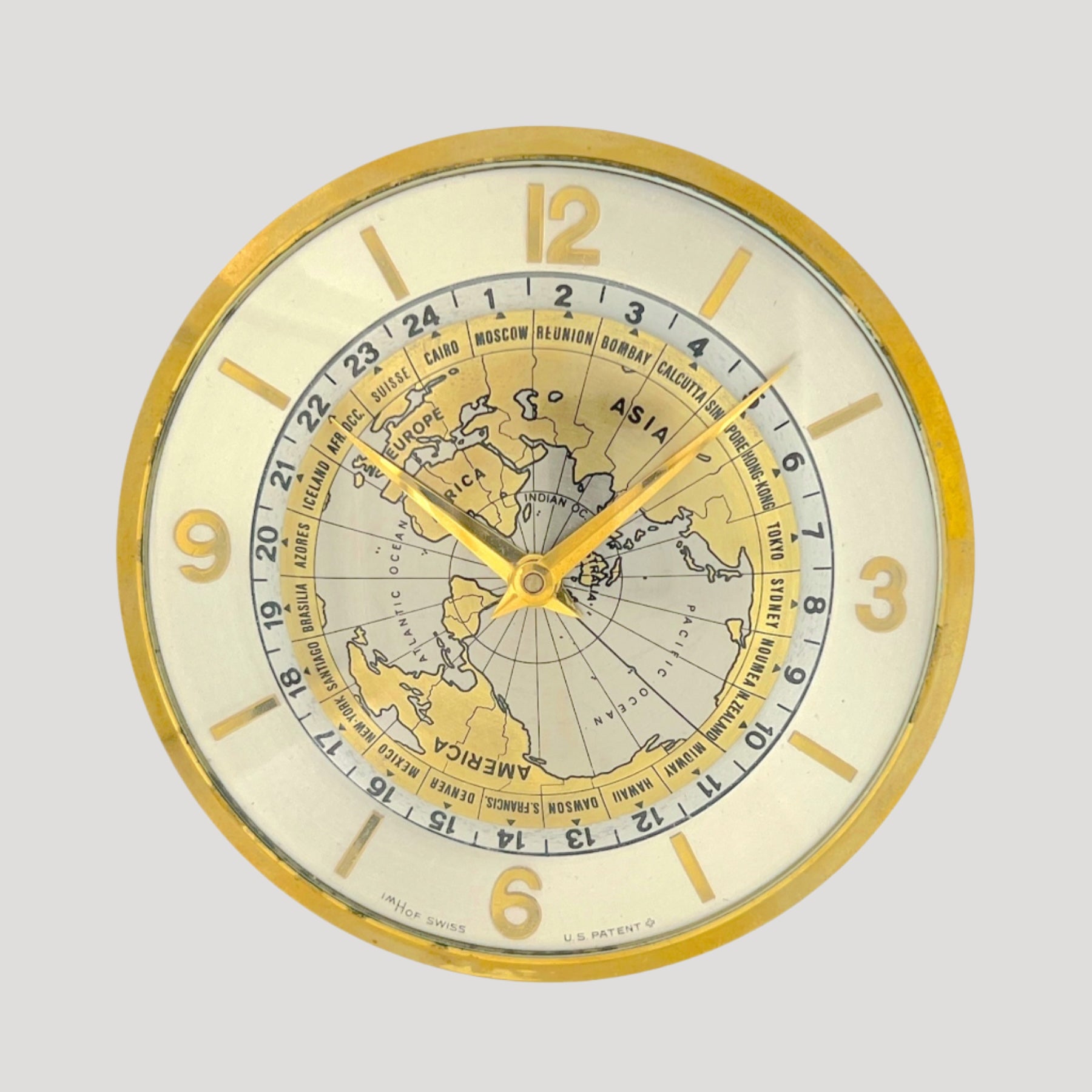 Swiss"World Time" Desk Clock