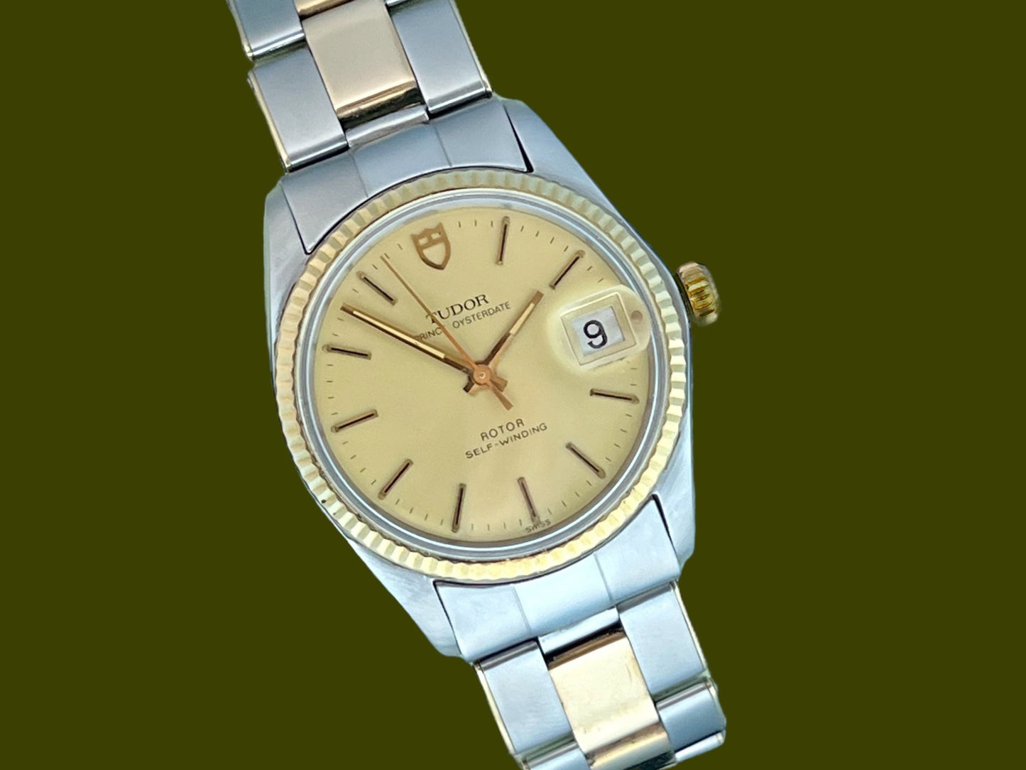 Tudor Prince Oysterdate Rare Rivet Rolex two tone vintage Ref. 90733