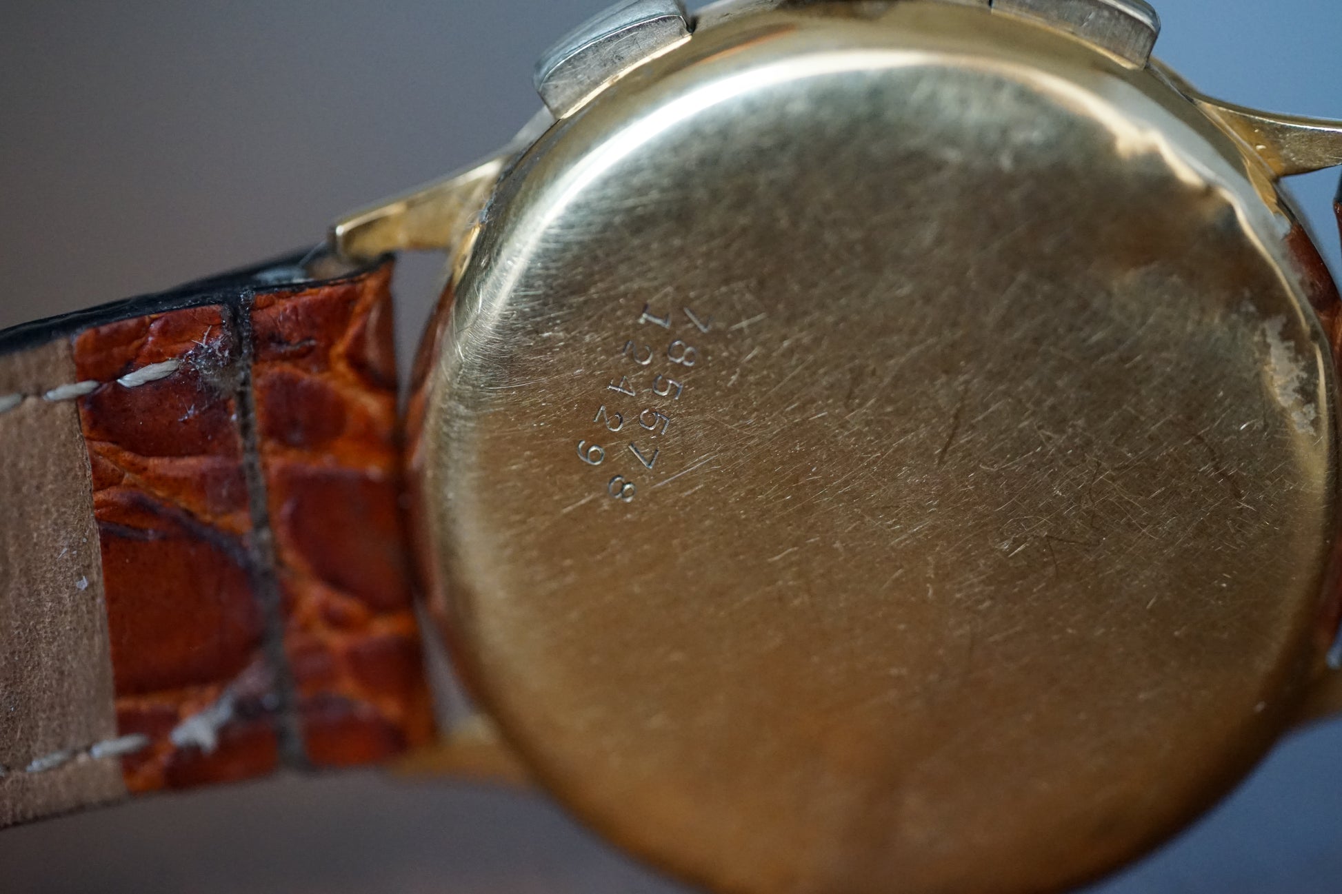 Large Universal Geneve Chrono Compur 30 Vintage 18K Gold Rare