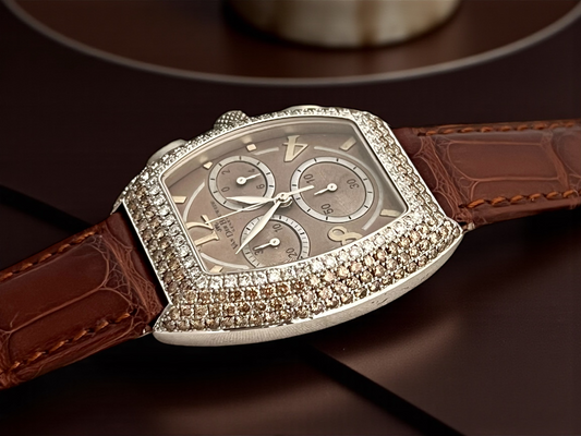 Van Der Bauwede Genève silver full diamonds Discontinued New Full Set
